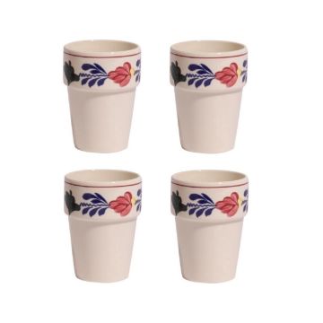 Boerenbont Melkbeker Sonja - set van 4 stuks