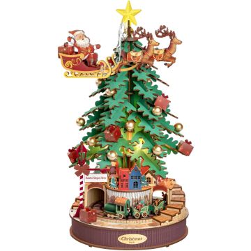 Robotime Christmas Melody Tree Kerst Muziekdoos Modelbouw Knutselen