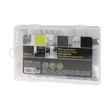Floor protectors , vloerbeschermers , 122 delig in stevige box