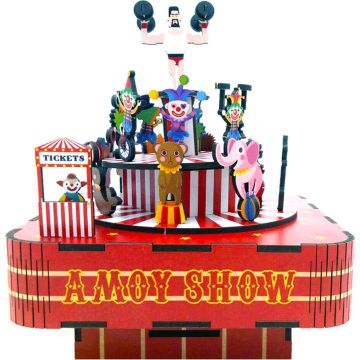 Tone-Cheer muziekdoosje Circus Troupe DIY Modelbouw Knutselen