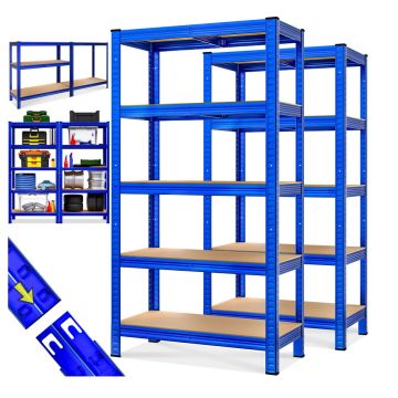 Metalen Opbergrek tot 875kg blauw Set 2 Stuks