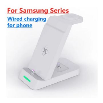 30W 3 In 1 Draadloze Oplader Standaard geschikt voor Samsung S22 S21 - Galaxy Watch 6 5 4 Snel Opladen Dock Station