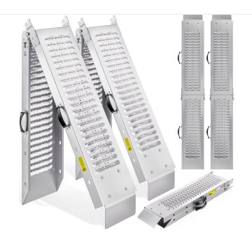 Oprijplaten, oprijgoten, oprijplank Set van 2 max 400kg Antislip Inklapbaar