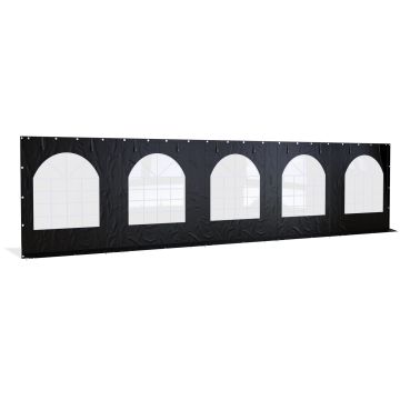 Partytent zijwand PVC met ramen 10 mtr - 220cm hoog