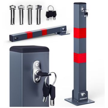 Parkeerslagboom 5x5x65 cm incl Sleutel 