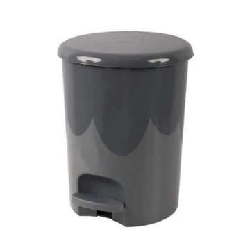 Pedaalemmer Klassiek 16 Liter - diameter 27 cm, Hoogte = 35 cm - Grijs