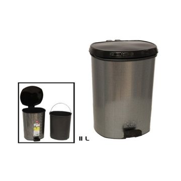 Gerimport Prullenbak Pedaal 28 x 26 x  33 Donker 11 Liter