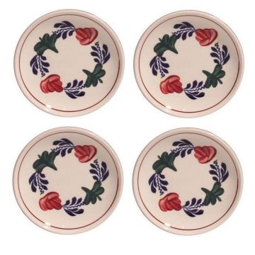 Boerenbont Petit Four Bordjes 11 cm set van 4 stuks