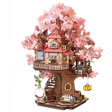 Robotime Sakura Boomhut Kersenbloesem Miniatuur Creatief Knutselen