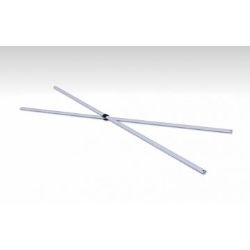 Schaarstuk staal geschikt voor 3m vouwtent - Afgerond