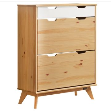 Schoenenrek Borneo Naturel Grenenhout 101x33x80cm FSC gecertificeerd