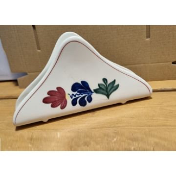 Boerenbont Servethouder aardewerk 18 x 9.5 cm