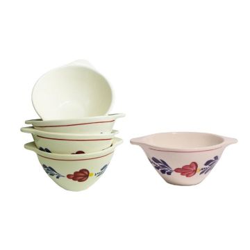 Boerenbont Soepkommen -  set van 4 stuks