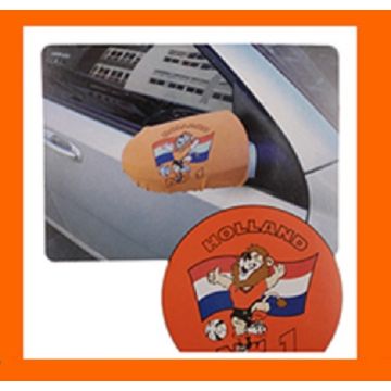 Oranje hoes voor auto spiegel ( set van 2 stuks )