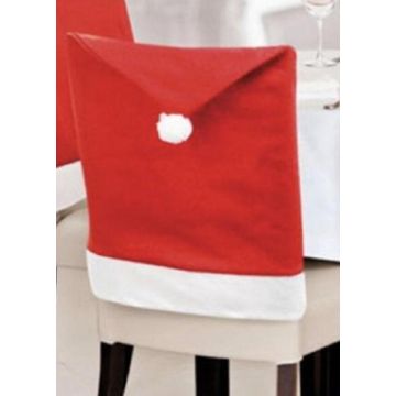 Stoelhoes kerst | Kerst | Kersthoezen | Kerstversiering | Rood | Kerstmuts | Stoel | Kerstmis | Decoratie