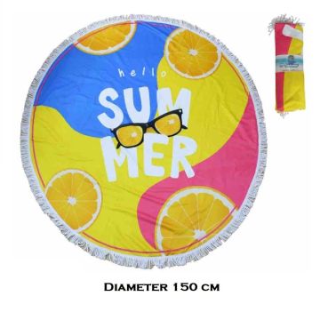 Strandlaken Rond polyester - diameter 150cm - SUMMER
