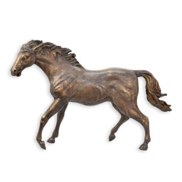 BRONZEN BEELD VAN EEN RENNEND PAARD
