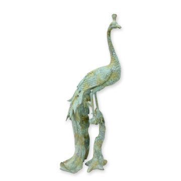 BRONZEN BEELD VAN EEN GROENE PAUW