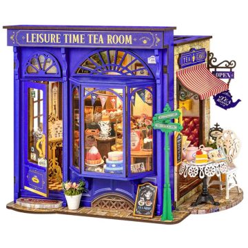 Robotime Leisure Time Tea Room Miniatuurhuis Bouwpakket Modelbouw