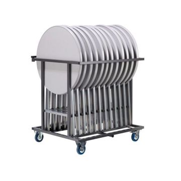 Set 15x Statafels Brabant Wit + Transportkar