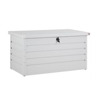 Tuinbox Kussenbox Lichtgrijs 385L metaal afsluitbaar