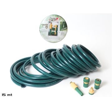 Gerimport Tuinslang - 15 Meter - met Sproeier en Koppelstukken - 5-Delig