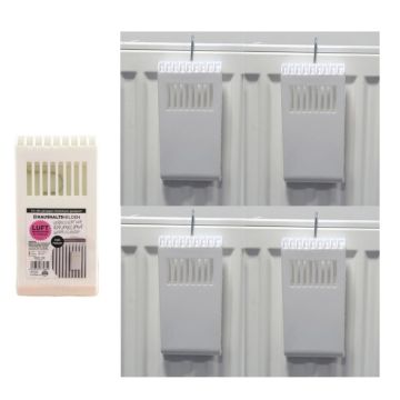 Waterverdamper Luchtbevochtiger kunststof incl. haakje kleur wit set 4 stuks