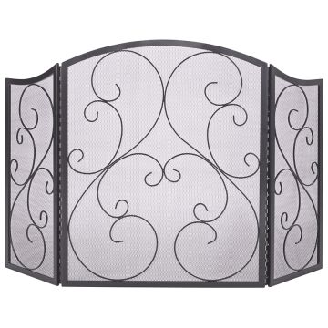 Practo Home - Haardscherm - Design Klassiek Zwart - 122 x 75,5cm