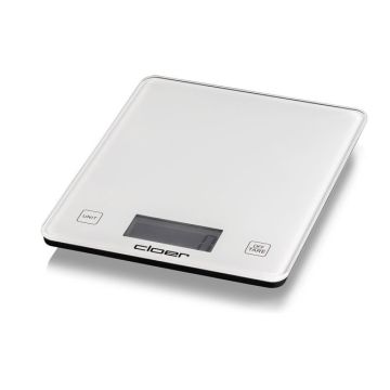 Handige keukenweegschaal wit met uitlees display