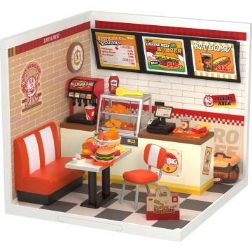 Robotime Super Store Yum Yum Burgers Modelbouw Miniatuur Knutselen