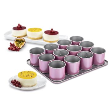 Dr. Oetker Bakplaat met 12 mini cake vormpjes creative studio Ø 80cm