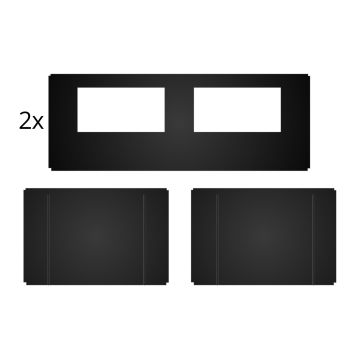 Zijwandenset voor Easy up 4×6 m Heavy duty Zwart