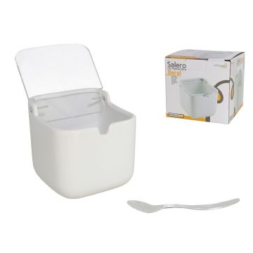 Kruidenpotje - zoutpot met deksel - keramische kruidendoos voor zout, peper, kruiden, specerijen