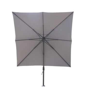 INOWA Zweefparasol 3x3 mtr Aluminum-mediumgrijs