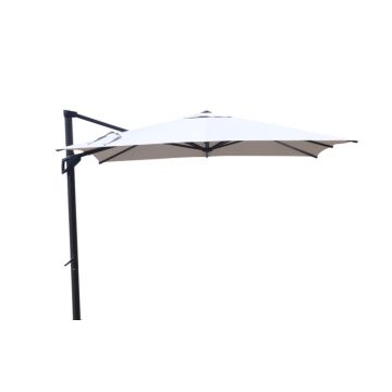 INOWA Zweefparasol 3x3 mtr Aluminum-lichtgrijs