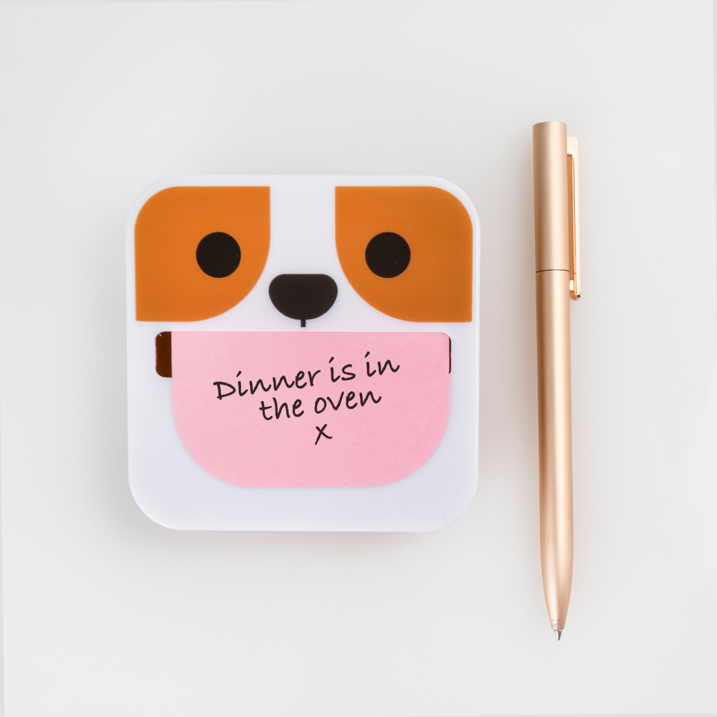 Mosterd\u0020Dippy\u0020Dog\u0020Sticky\u0020Note\u0020Dispenser