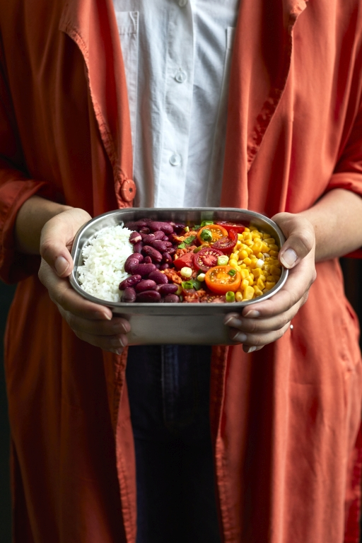 Zwart\u002BBlum\u0020Stalen\u0020Voedseldoos\u0020Medium\u0020\u002D\u0020190x143x73mm\u0020\u002D\u0020Grijs\u002FRood