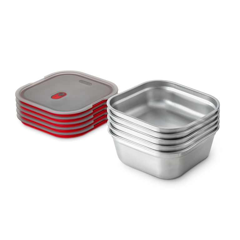 Zwart\u002BBlum\u0020Stalen\u0020Voedselbox\u0020Vierkant\u0020\u002D\u0020195x189x77mm\u0020\u002D\u0020Grijs\u002FRood