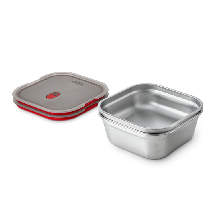 Zwart\u002BBlum\u0020Stalen\u0020Voedselbox\u0020Vierkant\u0020\u002D\u0020195x189x77mm\u0020\u002D\u0020Grijs\u002FRood