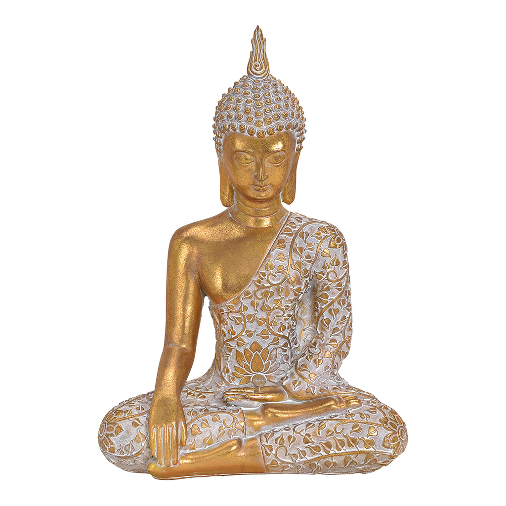 Buddha\u0020van\u0020Poly\u0020Goud\u0020\u0028B\u002FH\u002FD\u0029\u002022x32x14cm