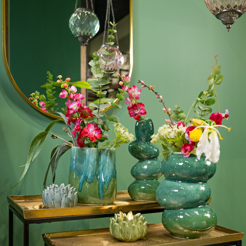 Vaas\u0020van\u0020porselein\u0020groen\u0020\u0028B\u002FH\u002FD\u0029\u002013x28x9cm