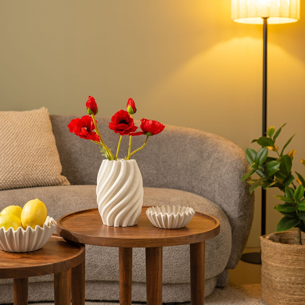 3D\u002Dgeprinte\u0020vaas\u0020van\u0020keramiek\u0020wit\u0020\u0028B\u002FH\u002FD\u0029\u002014x19x14cm\u0020alleen\u0020voor\u0020droogbloemen