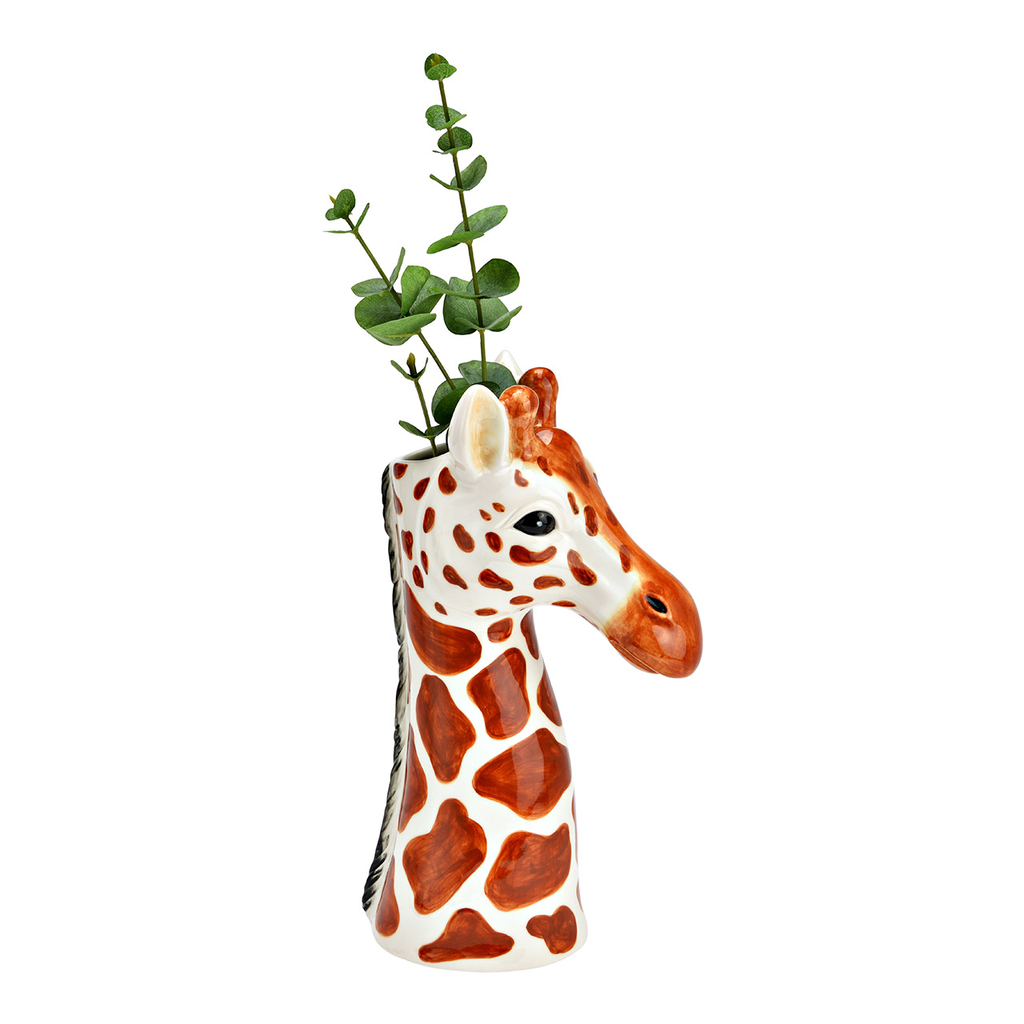 Vaas\u0020Giraffe\u0020Hoofd\u0020van\u0020Keramiek,\u0020Beige\u002FBruin\u0020\u0028B\u002FH\u002FD\u0029\u002011x30x18cm