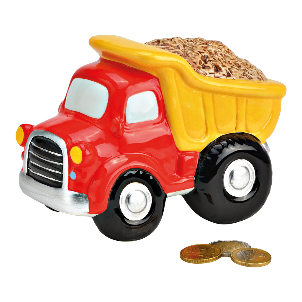 Spaarpot\u0020kiepwagen\u0020van\u0020keramiek\u0020rood\u0020\u0028B\u002FH\u002FD\u0029\u002016x11x11cm