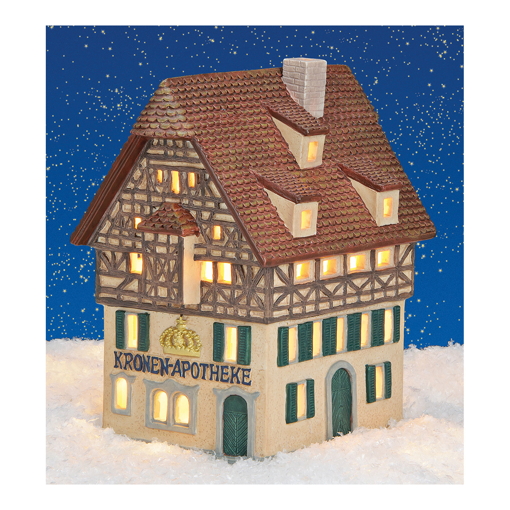 Wurm\u0020Lichthaus\u0020\u0022Kronen\u0020Apotheke\u0022\u0020van\u0020porselein,\u0020veelkleurig\u0020\u0028B\u002FH\u002FD\u0029\u002011x17x16cm