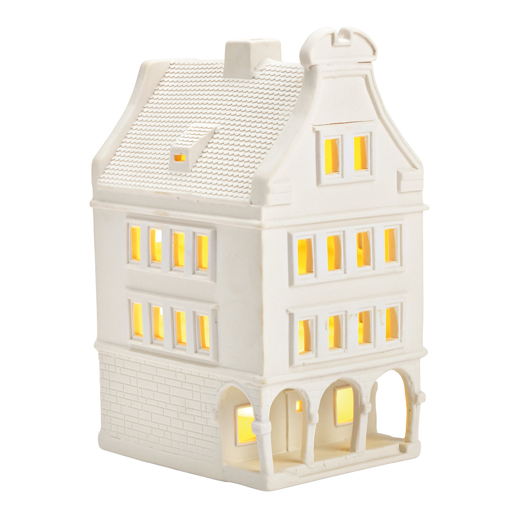 Wurm\u0020Lichthaus\u0020Prinzipalmarkt\u0020M\u00FCnster\u0020van\u0020porselein,\u0020wit\u0020\u0028B\u002FH\u002FD\u0029\u002011x21x14cm.