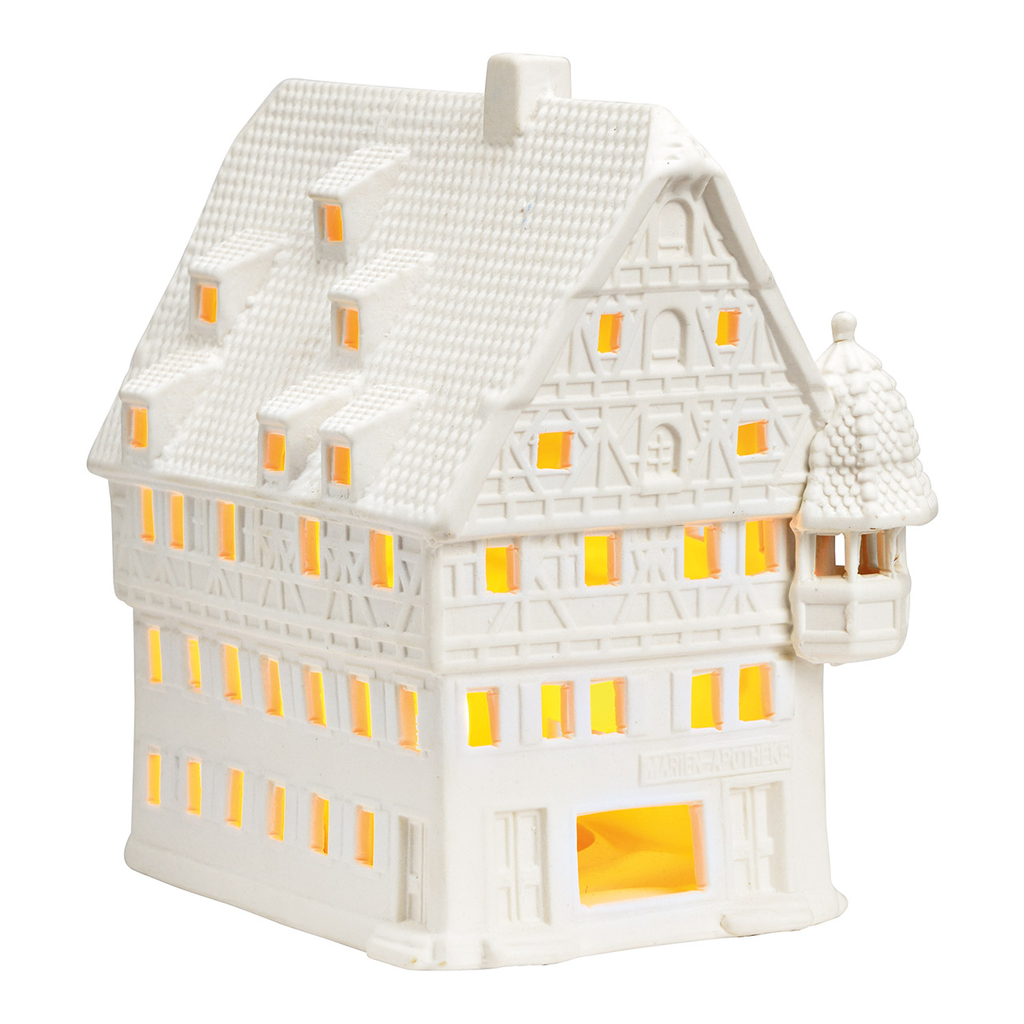 Wurm\u0020Lichthaus\u0020Marien\u002DApotheke\u0020Rothenburg\u0020van\u0020porselein,\u0020wit\u0020\u0028B\u002FH\u002FD\u0029\u002013x18x18cm