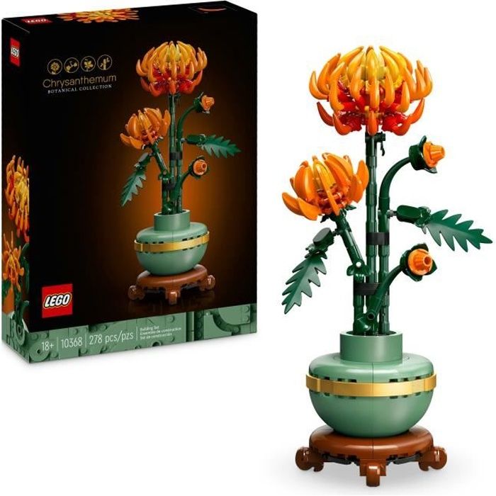 LEGO\u0020Icons\u002010368\u0020De\u0020chrysant\u0020\u002D\u0020Bouwbare\u0020bloemendecoratieset\u0020voor\u0020volwassenen