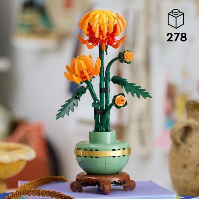 LEGO\u0020Icons\u002010368\u0020De\u0020chrysant\u0020\u002D\u0020Bouwbare\u0020bloemendecoratieset\u0020voor\u0020volwassenen