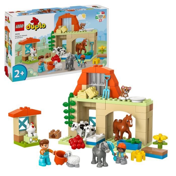 LEGO\u002010416\u0020DUPLO\u0020My\u0020Town\u0020takes\u0020care\u0020of\u0020farm\u0020animals,\u0020educational\u0020toys\u0020for\u0020babies,\u0020house,\u0020horse\u0020minifigures.